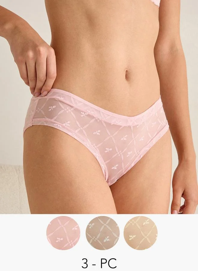 سبلاش فيڤ Mesh Briefs Low Rise -  Set of 3