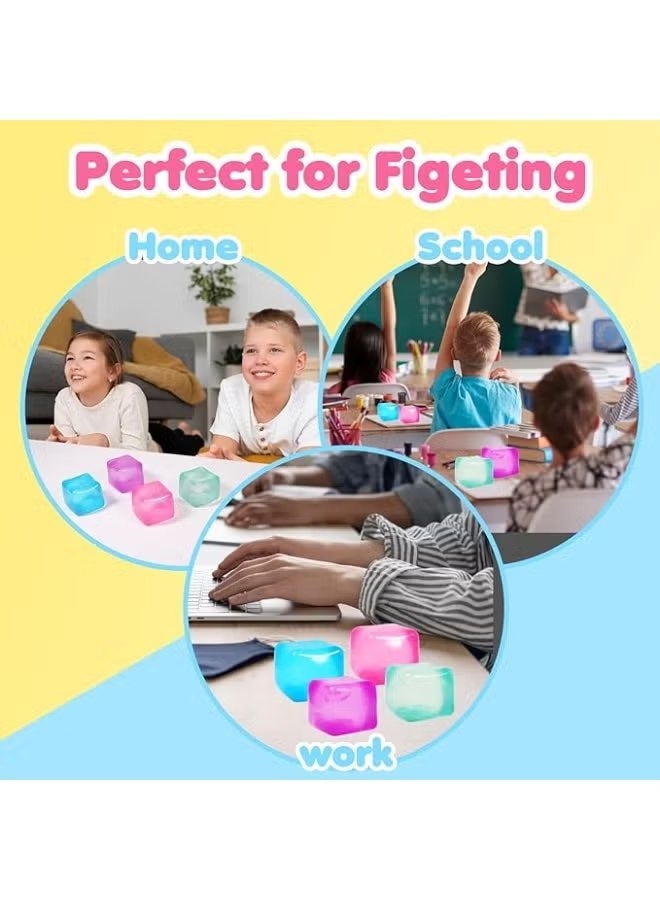 Flexible Sensory Squeeze Cube Fidget Toy for Stress Relief and Focus - Image 3