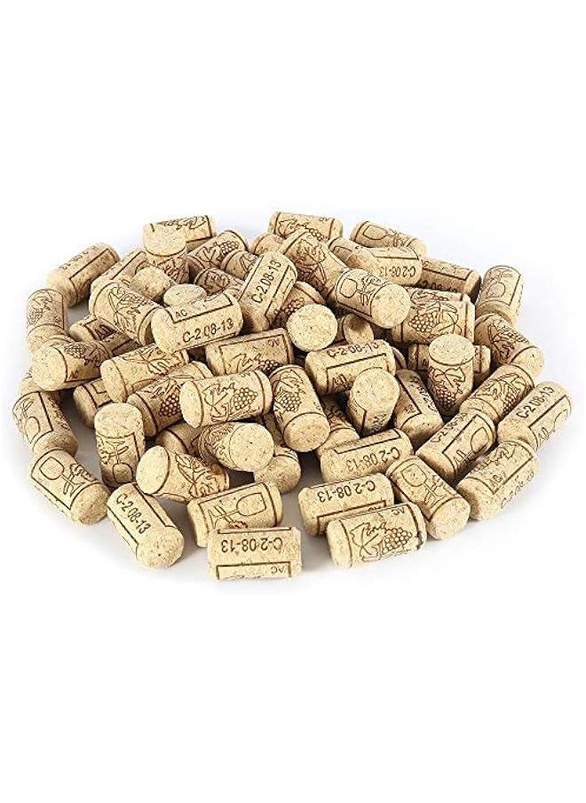 Generic 100Pcs Wine Cork Oak Wine Bottle Stopper Natural Wood Cork Premium Straight Cork Stopper  - Image 1