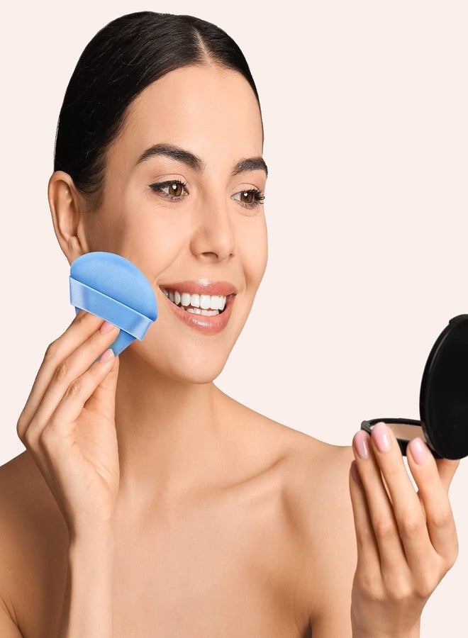Keli 2 PCS Powder Puff Triangle Makeup Puffs for Loose Setting Powder Face Body, Foundation Blender Velour Setting Powder Puff, Super Soft Eye Makeup Wedges Beauty Tools - Multicolor - Image 5