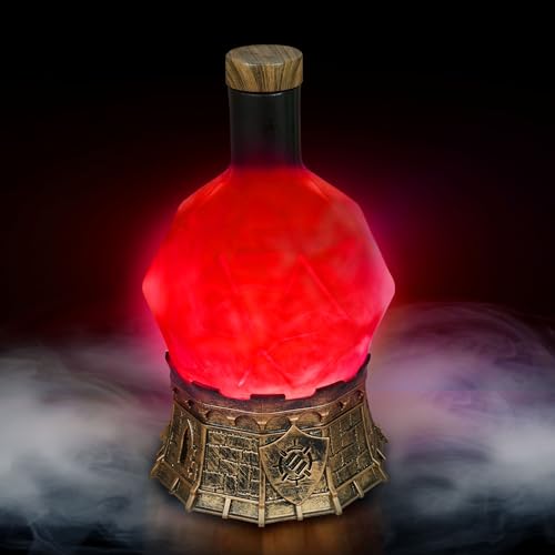 ENHANCE Gaming Sorcerers Health Potion Light with Swirling Mystical Brew Potion Bottle Mood Light Prop for Tabletop Game Immersion Playroom Desk Decor Soft Glowing Whirling Goblet Red Elixir - Image 5