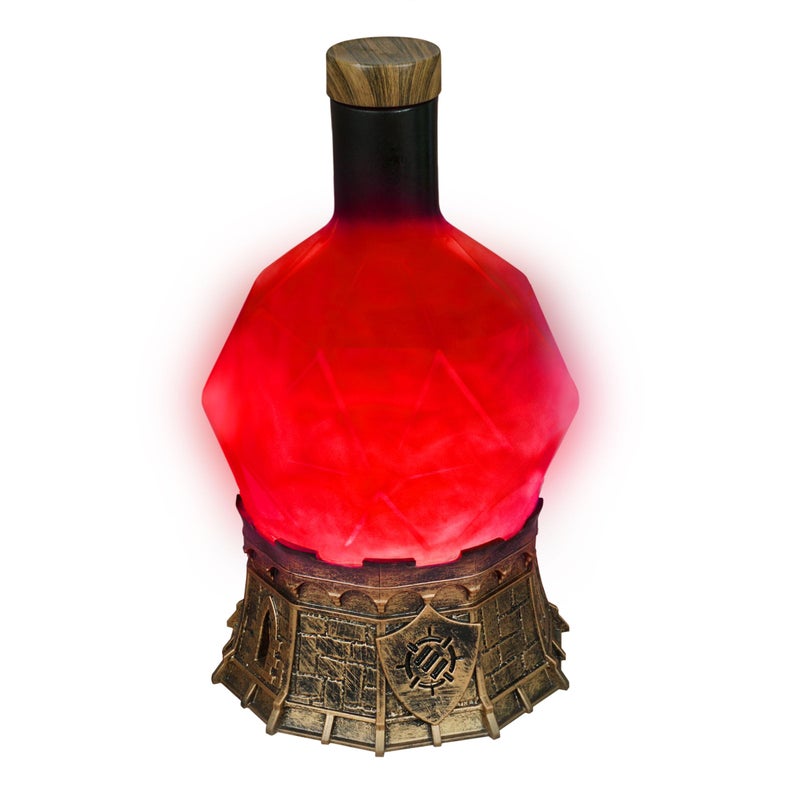 ENHANCE Gaming Sorcerers Health Potion Light with Swirling Mystical Brew Potion Bottle Mood Light Prop for Tabletop Game Immersion Playroom Desk Decor Soft Glowing Whirling Goblet Red Elixir - Image 3