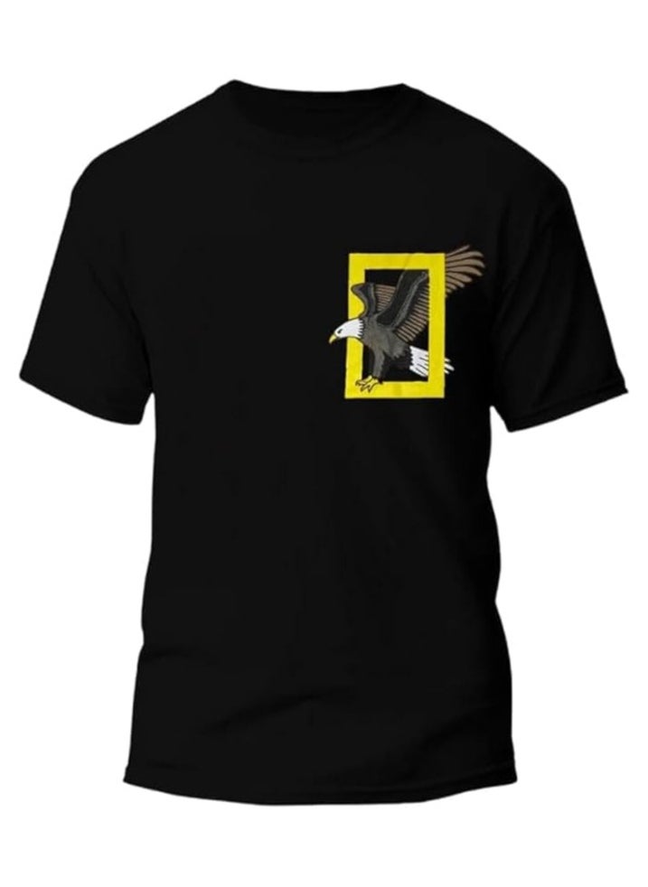 ISTANBUL MODEL - Round Neck Short Sleeve t-shirt for men, Regular fit, cotton, Special print "EAGLE" - Image 1