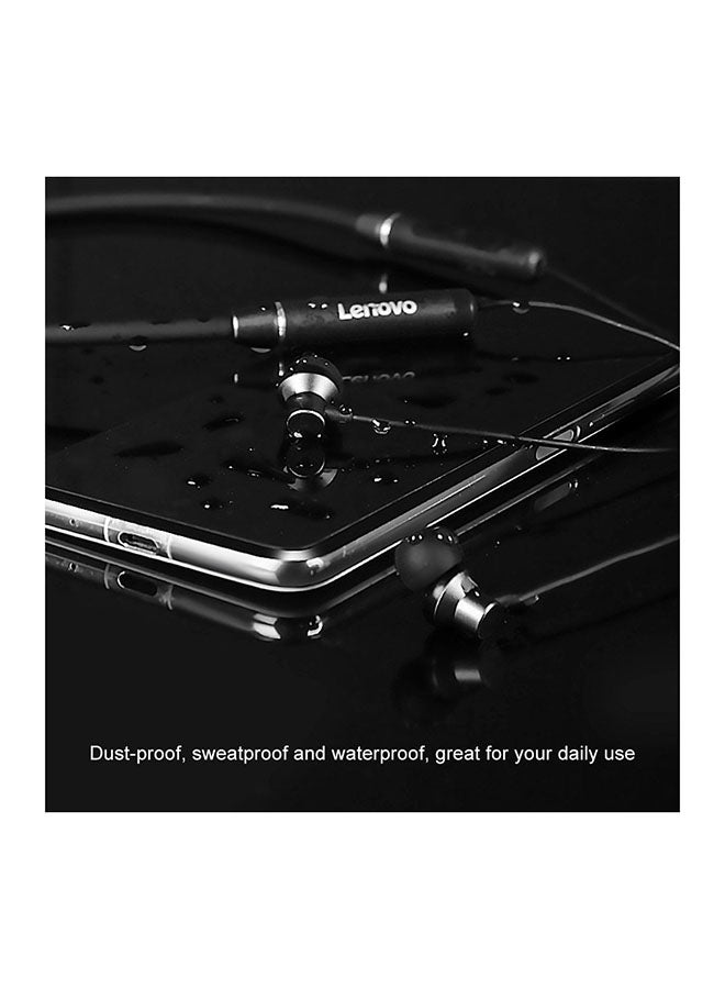 Lenovo HE05 Neckband Earphones Black - Image 5