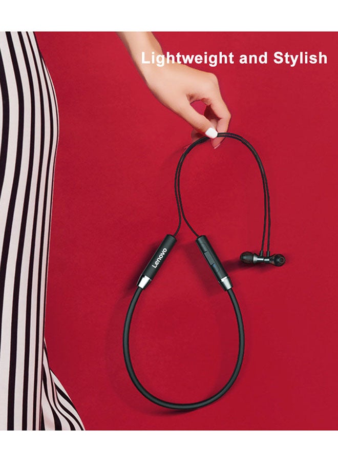 Lenovo HE05 Neckband Earphones Black - Image 3