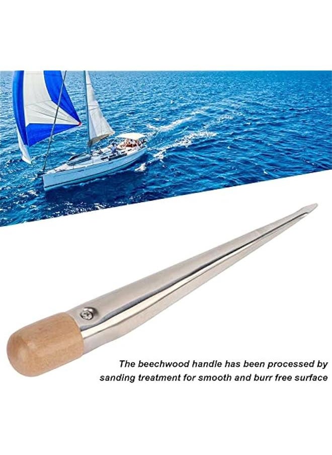 Generic - Marine Rope Splicing Spike, Stainless Steel Beechwood Handle Maintenance Tool Rope Splicing Tools with Pom Plastic Handle, Boat & Yacht Maintenance Tool (Medium 2932M) - Image 1