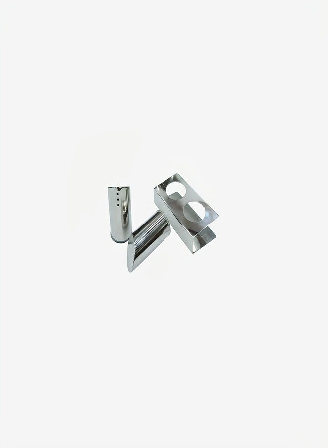 Marwall Stainless Steel Tapper Shape Salt and Pepper Shakers Set with Stand - Image 2