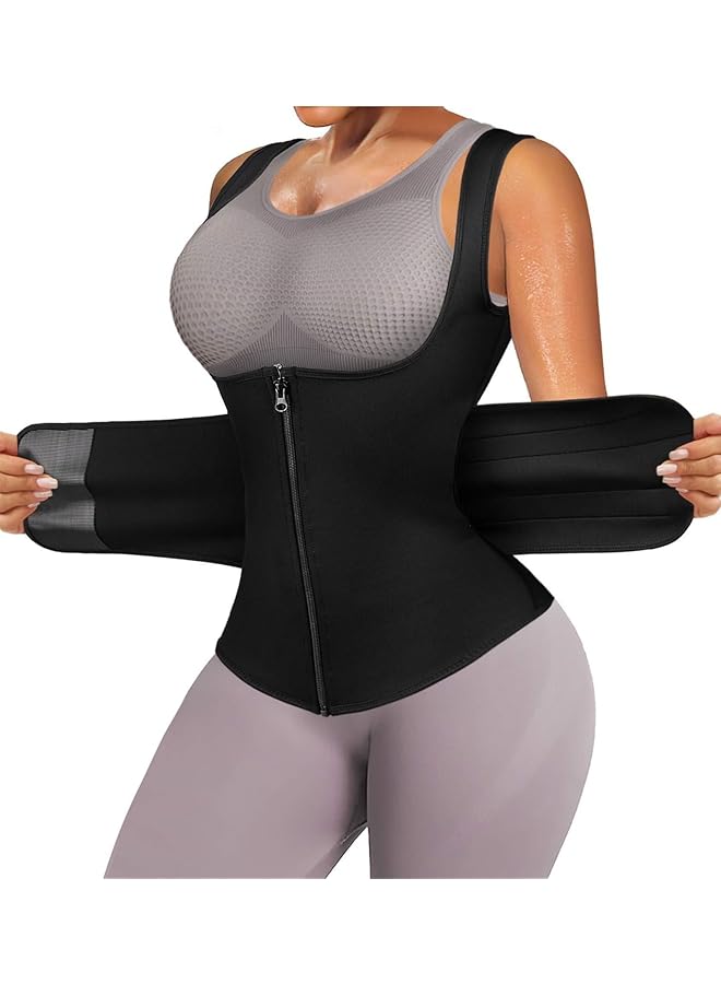 S-TOP Waist Trainer for Women Tummy Cincher Sweat Sauna Workout Body Shaper for Weight Loss - Image 1