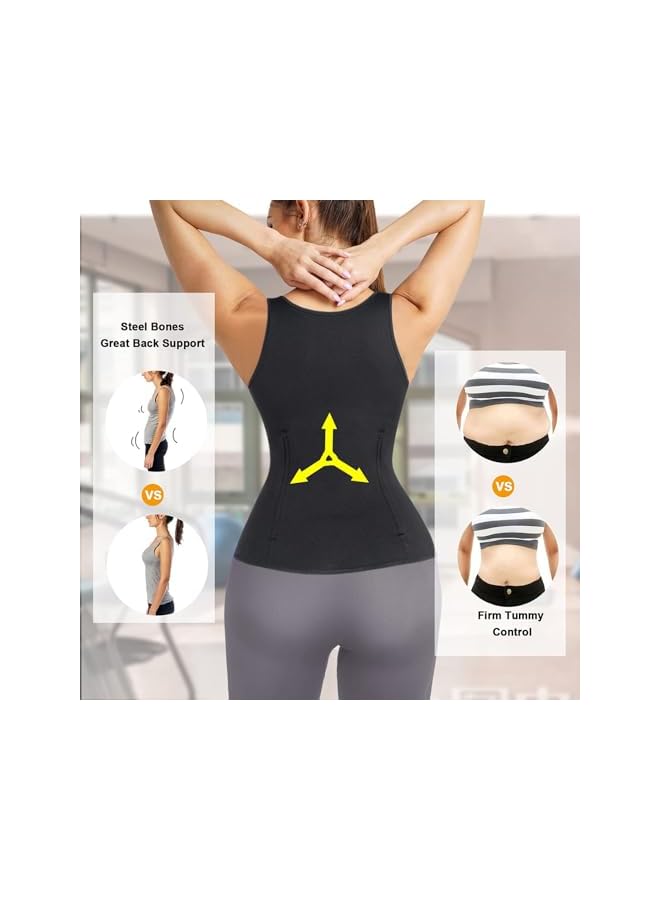 S-TOP Waist Trainer for Women Tummy Cincher Sweat Sauna Workout Body Shaper for Weight Loss - Image 2