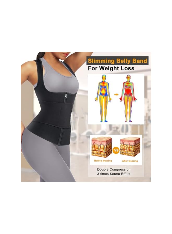 S-TOP Waist Trainer for Women Tummy Cincher Sweat Sauna Workout Body Shaper for Weight Loss - Image 3