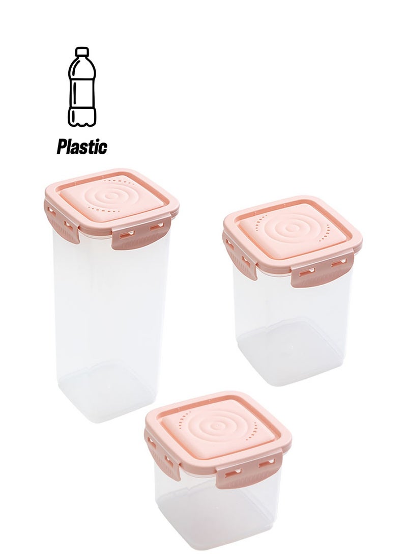 Perfii Premium PP Material Food Containers Set - 1700ml, 900ml, 600ml Sizes, Multi-Use, Leak-Proof & Travel-Friendly Food Storage for Kitchen and Outdoor Use  - Image 1