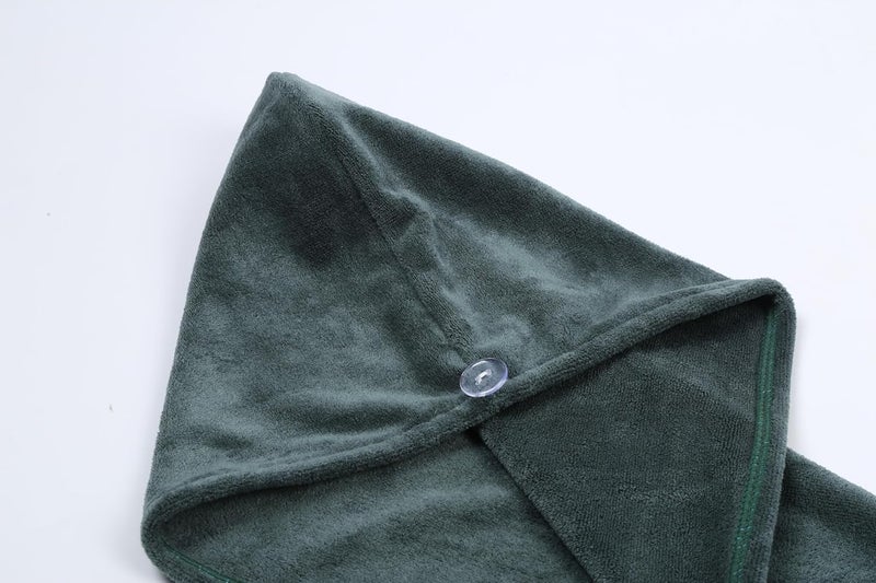 HOUSSE Super Light, Adjustable Buttons to Wrap Around Hair, Frizz Free, High Absorbent, Quick Dry, Hair Wrap, 25 X 65 cm,for All Age Group (Jungle Green) - Image 5