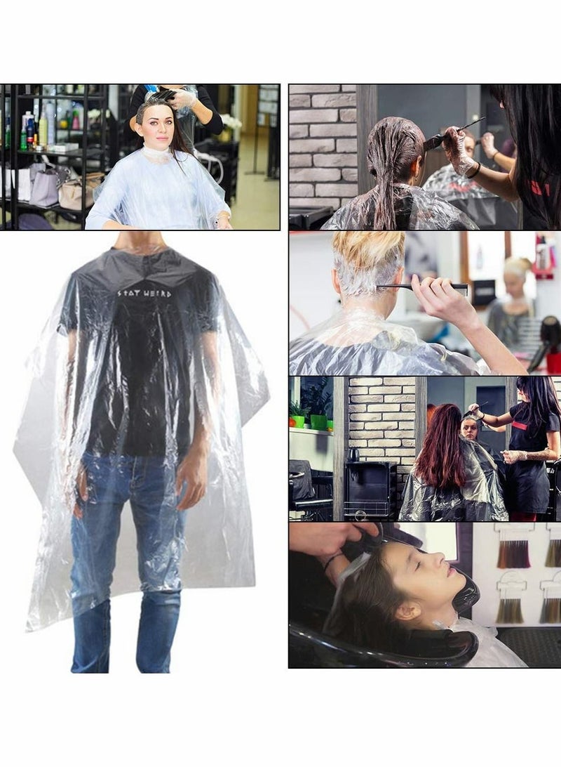نيبمينينت Disposable Capes, 100 Pcs Large Size Hair Cutting Cape Salon, Barber Capes for Stylist,Plus Salon Barbers,Beauty Salon,Hair Dye,Perming,63 x 51 inch - Image 3