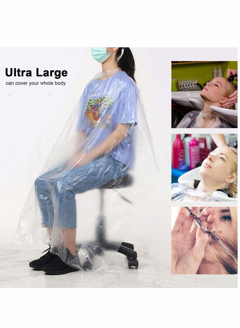 نيبمينينت Disposable Capes, 100 Pcs Large Size Hair Cutting Cape Salon, Barber Capes for Stylist,Plus Salon Barbers,Beauty Salon,Hair Dye,Perming,63 x 51 inch - Image 2