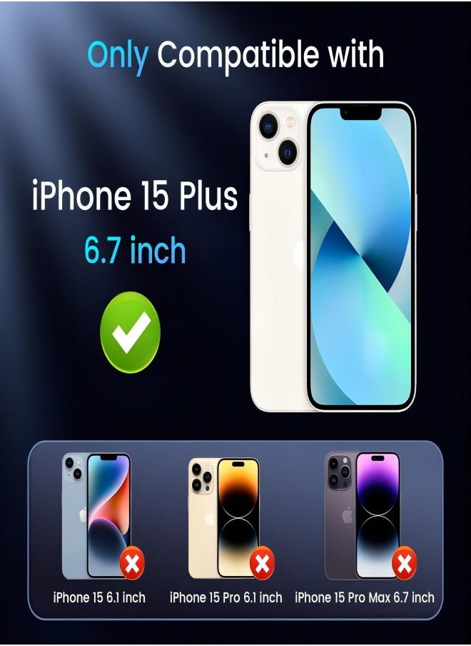 ESCASE - Magnetic Case for iPhone 15 Plus, Compatible with MagSafe Shockproof Protection Cover, Translucent Matte Phone Case with Strong Magnet, Slim Case for Apple 15 Plus 6.7 Inch (2023)-Blue - Image 1
