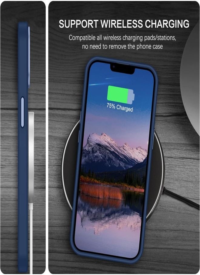 ESCASE - Magnetic Case for iPhone 15 Plus, Compatible with MagSafe Shockproof Protection Cover, Translucent Matte Phone Case with Strong Magnet, Slim Case for Apple 15 Plus 6.7 Inch (2023)-Blue - Image 1