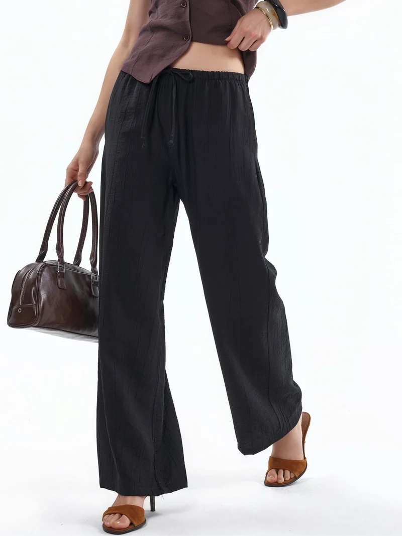 بوسيم BUSEM Women's Wide-Leg Woven Trousers