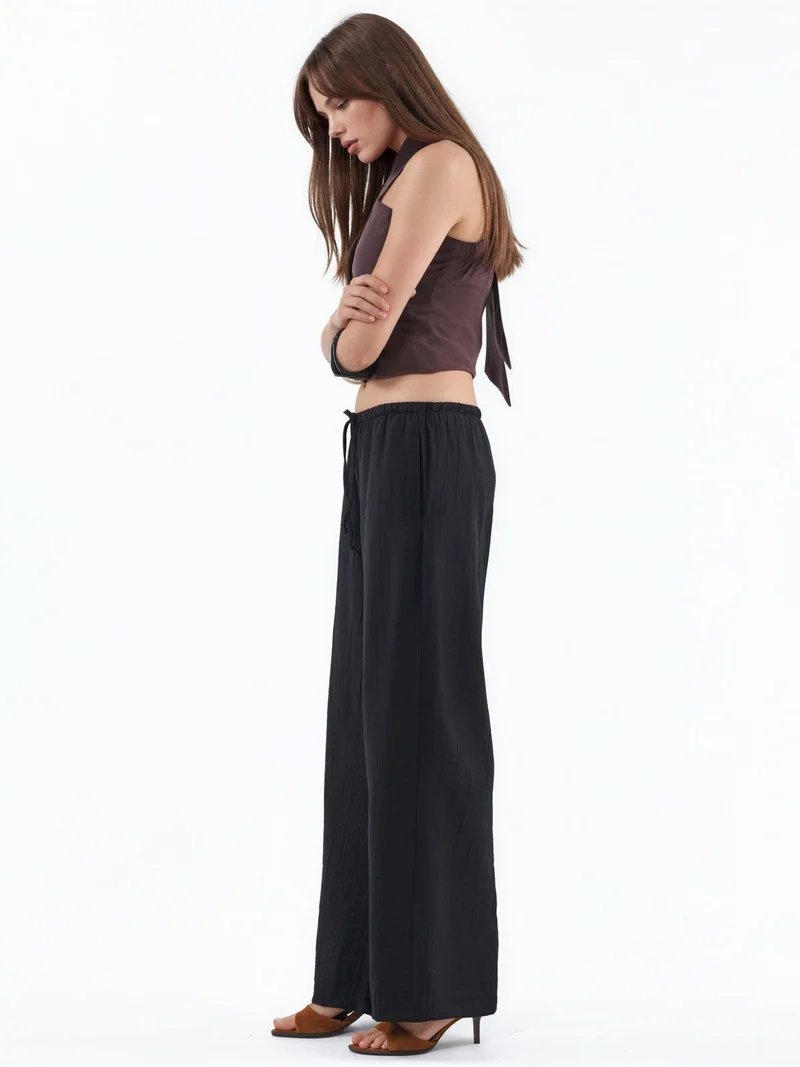 بوسيم BUSEM Women's Wide-Leg Woven Trousers