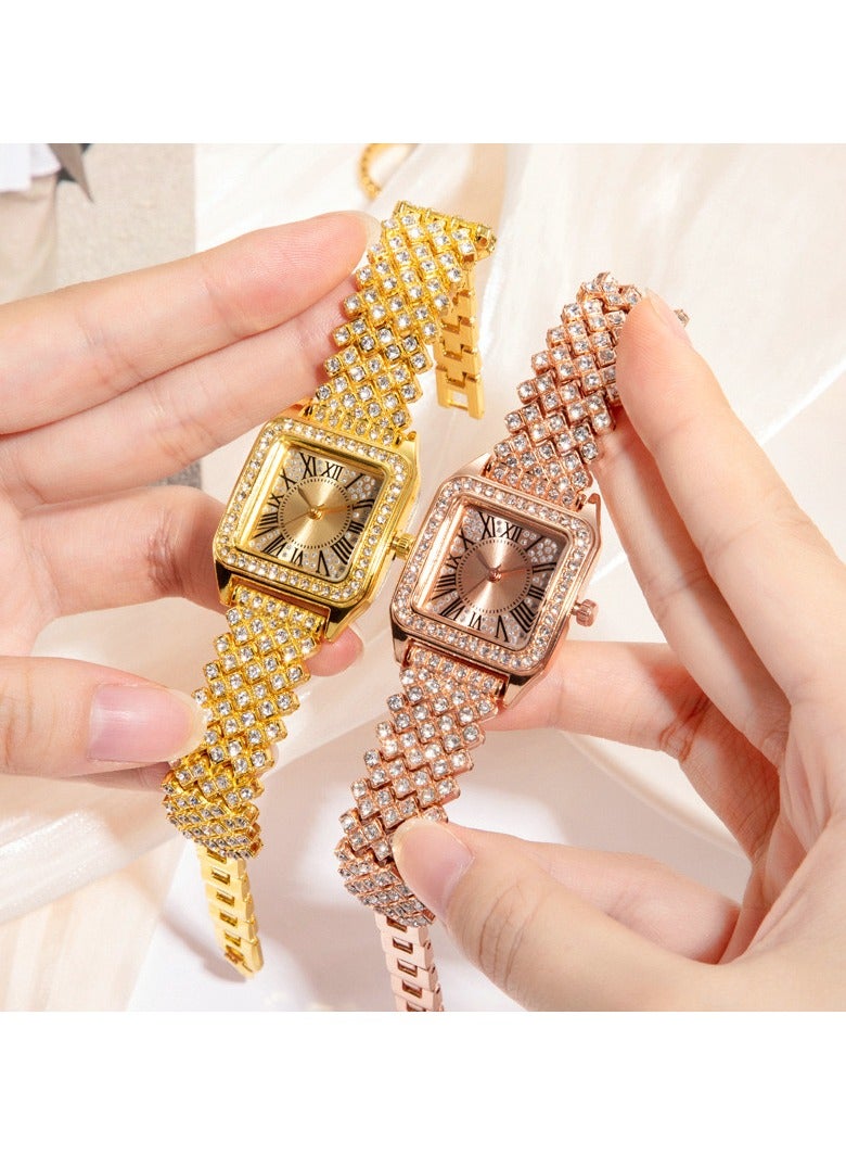 JOOLI Women Lady Wrist Watch, Office Outfit, Wedding Gift, Popular Gold Dial Classic Elegant Jewelry - Image 1