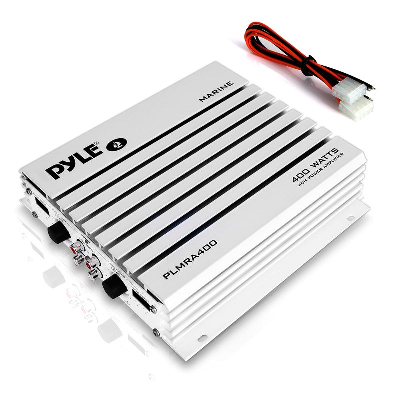 Pyle 400W 4-Channel Marine Amplifier - Elite Hydra Series Water Resistant Amplifier with Dual MOSFET Power Supply, RCA Connectivity & LED Indicator - Image 2