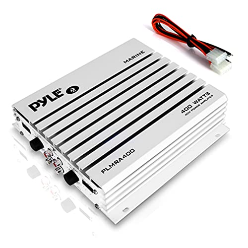 Pyle 400W 4-Channel Marine Amplifier - Elite Hydra Series Water Resistant Amplifier with Dual MOSFET Power Supply, RCA Connectivity & LED Indicator - Image 1