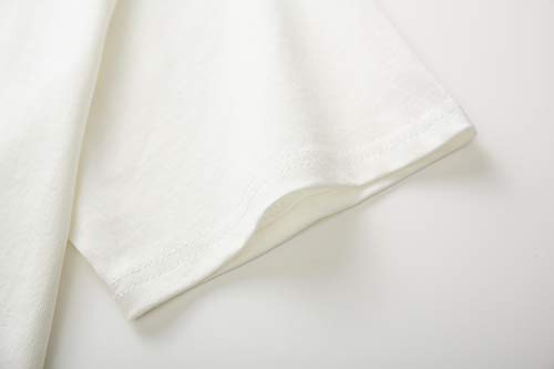 KLIEGOU Mens 100% Cotton Hipster Hip Hop Longline Crewneck T-Shirt White S(66) - Image 4