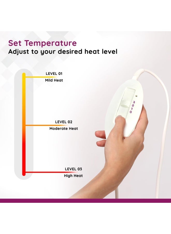 حزام تدفئة طبي كهربائي – وسادة حرارية سريعة بثلاث مستويات حرارة لتخفيف آلام الظهر والعضلات - Image 3