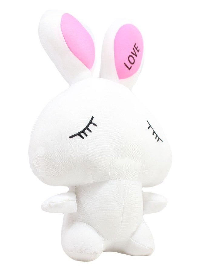 Tickles Close Eye Bunny Rabbit Stuffed Soft Plush Animal Toy for Kids Boys & Love Girls (Color: White Size:30 cm) - Image 1