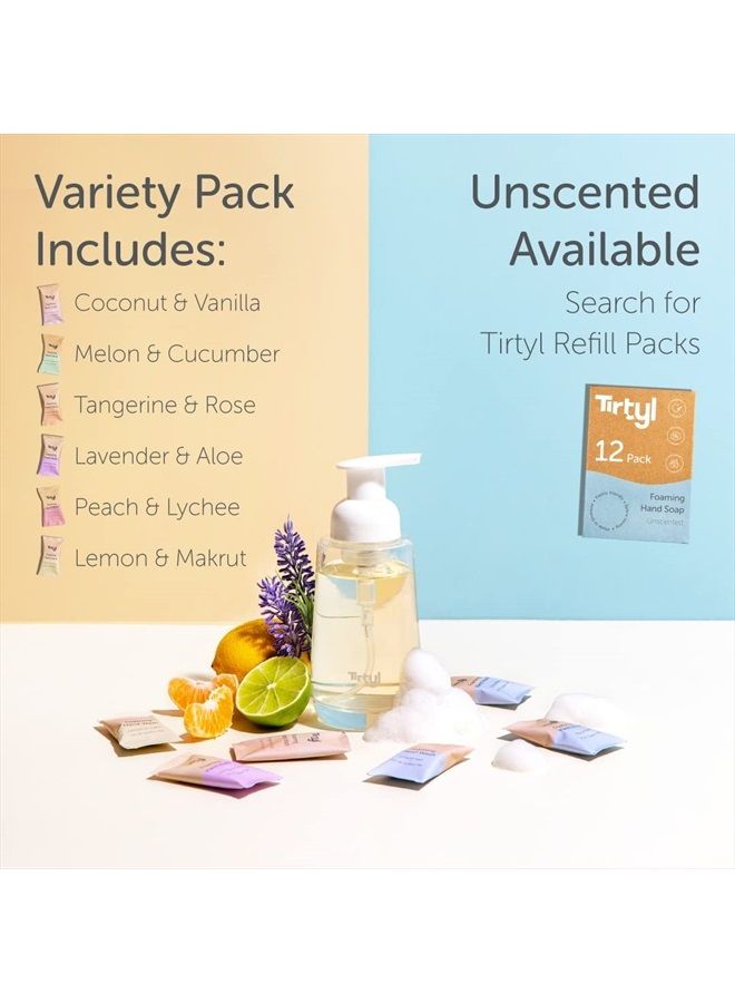 Tirtyl Hand Soap Duo Kit - 2 Glass Foaming Dispensers + 6 Tablet Refills - Compostable Packaging - Variety Fragrances - 48 fl oz total (makes 6x 8 fl oz bottles of soap)  - Image 4