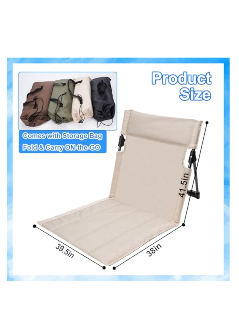 KASTWAVE كرسي شاطئ قابل للطي، مقعد لجانب المسبح، كراسي تخييم، كراسي خارجية محمولة لجانب المسبح، ملحقات المسبح، مقاعد للمسبح لجانب المسبح، يوفر دعم للظهر، مع حقيبة تخزين - Image 4
