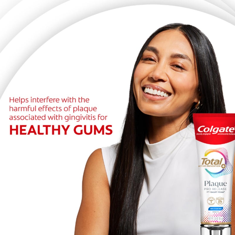 Colgate معجون أسنان كولجيت توتال بلاك برو رليز لتبييض الأسنان، عبوة 2، 3.0 أونصة أنابيب - Image 3