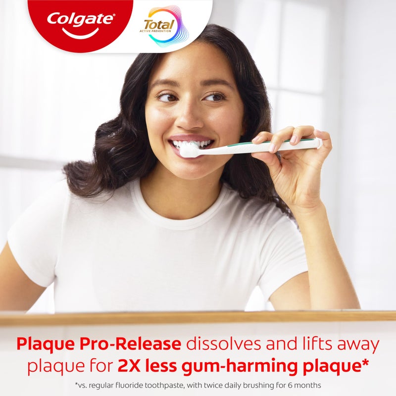 Colgate معجون أسنان كولجيت توتال بلاك برو رليز لتبييض الأسنان، عبوة 2، 3.0 أونصة أنابيب - Image 2