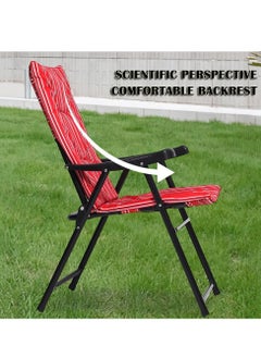 Folding Chair Portable Beach Chair Camping Chair with Soft Backrest and Armrest for Outdoor Camp Beach Travel Picnic Hiking(Red) - pzsku/Z01D8C4B151F9F711414EZ/45/_/1739259205/e94fc50c-7e98-44a6-aea6-f4b9754860b2