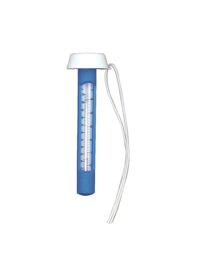 ACE Highly Accurate Floating Pool Thermometer with Tie-Off Cord Blue and White 8inch 8998249