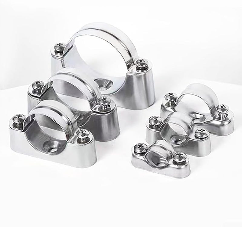 316 Stainless Steel Pipe Clamp Brackets With Aluminum Alloy Base 10 Pack 32 35mm Pipe Holder Fittings - Image 4