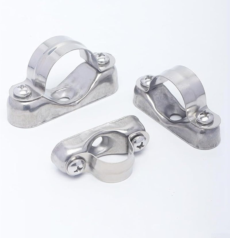 316 Stainless Steel Pipe Clamp Brackets With Aluminum Alloy Base 10 Pack 32 35mm Pipe Holder Fittings - Image 5
