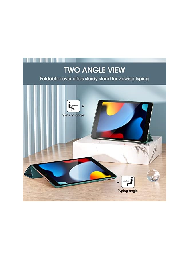 Procases Ipad 10.2 Case Ipad 9Th Generation 2021/ Ipad 8Th Generation 2020/ Ipad 7Th Generation 2019 Case, Slim Stand Hard Back Shell Protective Smart Cover Case For Ipad 10.2 Inch -Emerald - Image 4