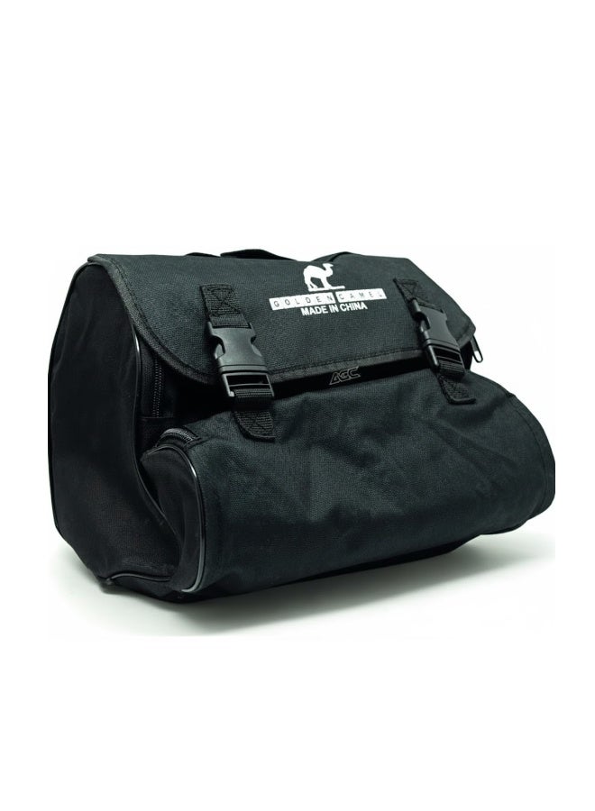 جولدن كامل ضاغط هواء معدني قوي مكون من أسطوانتين 12 فولت، مضخة نفخ إطارات محمولة للسيارات والشاحنات والدراجات النارية والسيارات الرياضية متعددة الاستخدامات، نفخ سريع، محرك مزدوج الأسطوانات عالي التدفق مع حقيبة حمل، مشبك بطارية، سلك طاقة، مجموعة خراطيم، مضخة إطارات طوارئ للاستخدام على جانب الطريق - Image 4