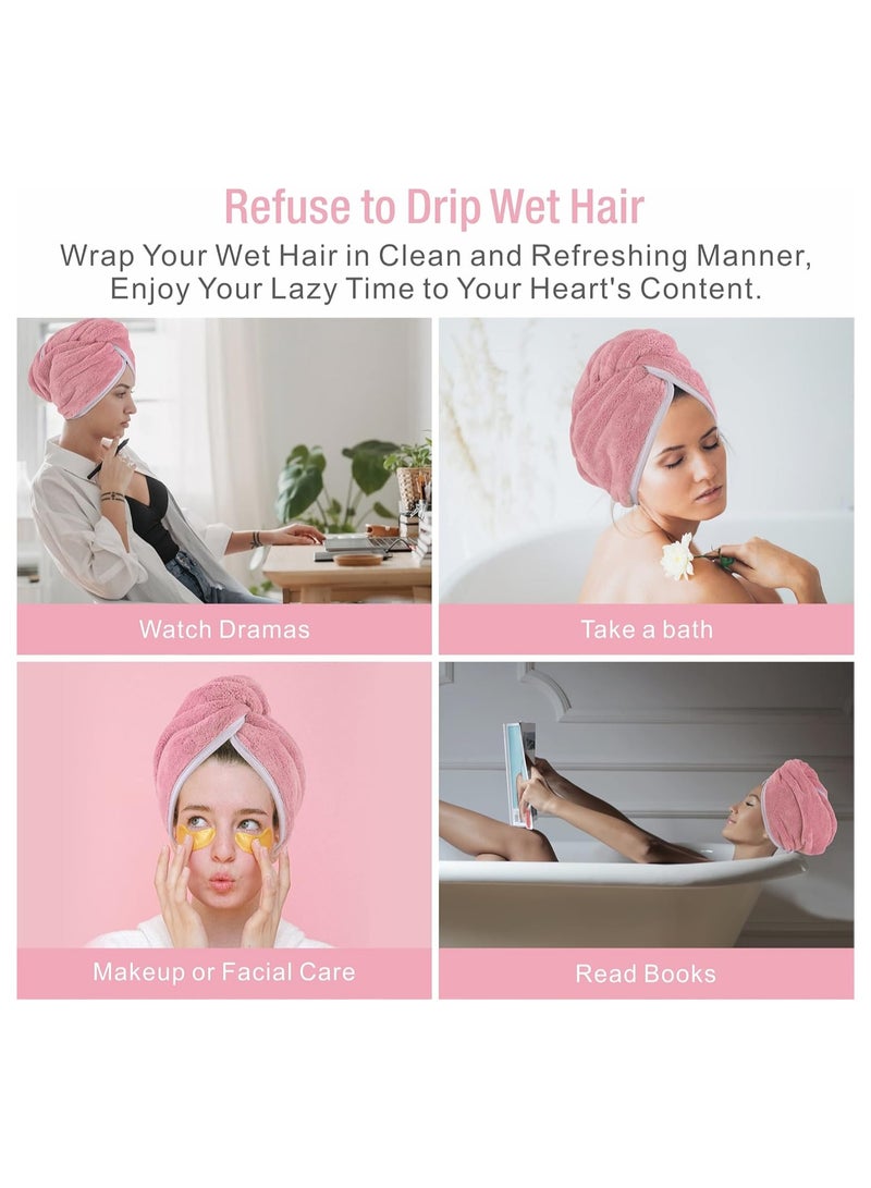 Microfiber Hair Towel, Quick Drying Towel Cap for Wet Hair Wrap - Image 5