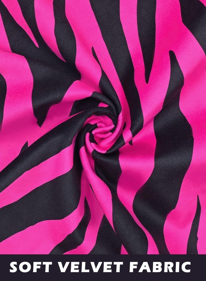 Pecfamly Hot Pink Mcbling 2000S Baddie Aesthetic Room Decor Trashy Y2K, Zebra Aesthetic Throw Pillows, Y2K Bedroom Home Decor for Teen Girls (18"X18", Set of 2, No Inserts) - Image 5