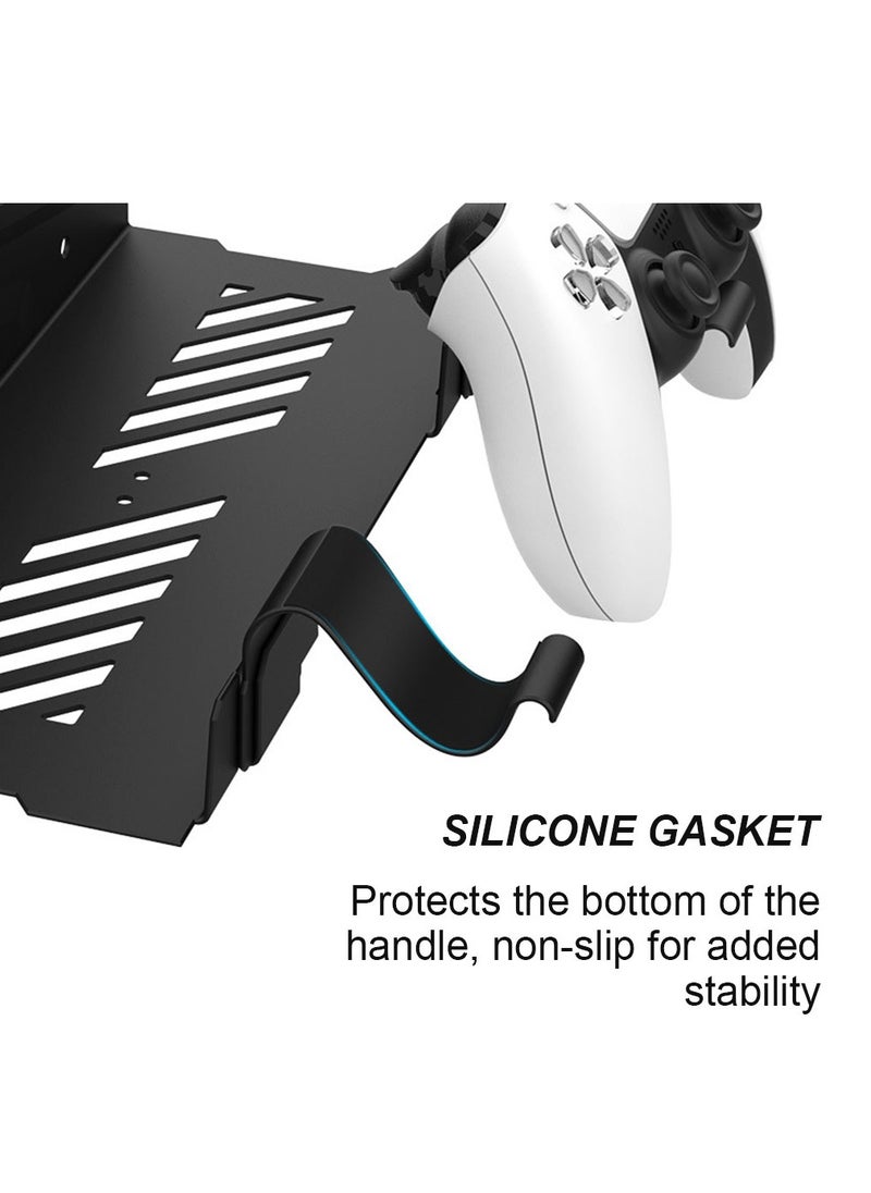 Flash Hawk PS5 Wall Mount, PS5 Wall Mount Kit with 2 Detachable Controller Holder, Solid Metal with Accessories Easy Installation  - Image 4