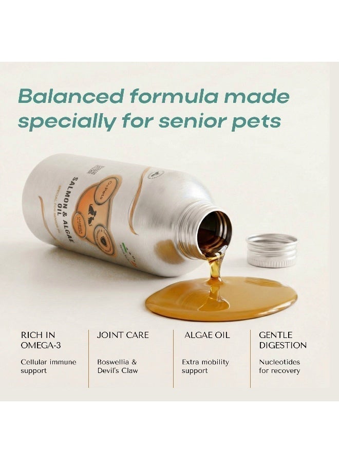 O2pets O2 PETS Omega SENIOR 7+ Cats and Dogs Wild Caught Norwegian Salmon Oil Supplement – Omega 3 DHA for Brain, Joint, and Mobility Support - Image 3