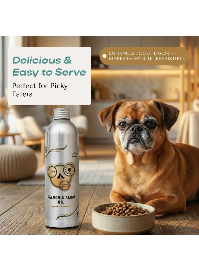 O2pets O2 PETS Omega SENIOR 7+ Cats and Dogs Wild Caught Norwegian Salmon Oil Supplement – Omega 3 DHA for Brain, Joint, and Mobility Support - Image 2