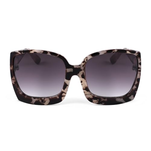 Karsaer Oversized Retro Square Round Women Non Polarized Sunglasses Large Frame Vintage Women Shades K7075, Tortoise - Image 3