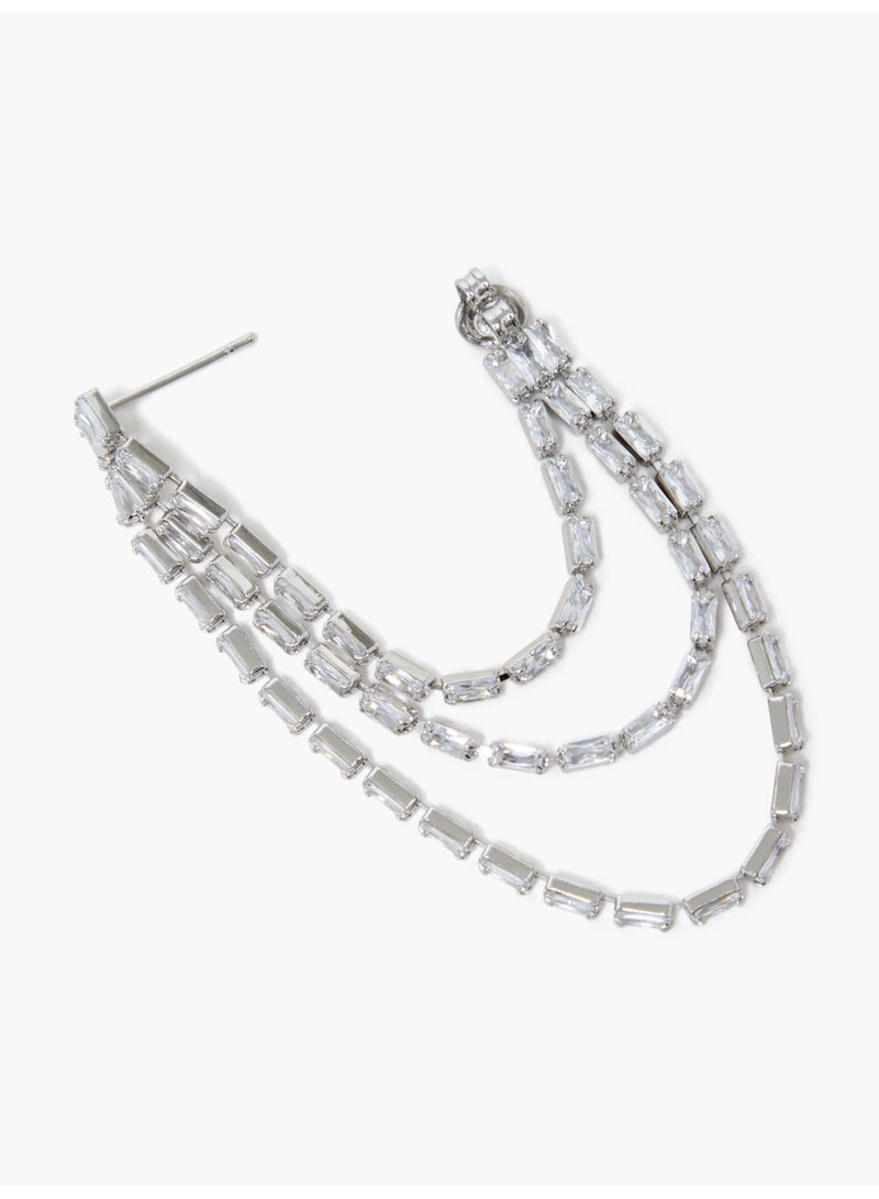 French Connection UK Fringe Swing Crystal Earrings - Image 2