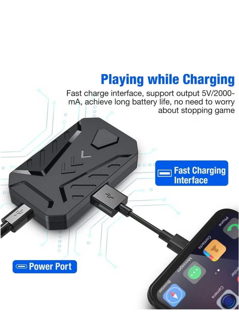 4 in 1 Mobile Game Combo Pack, One Handed Gaming Keyboard, Mobile Gamepad Controller Gaming Keyboard Mouse Converter for Android - Image 5