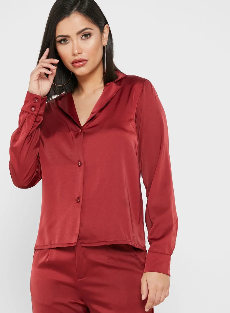 ELLA Sparkle Shirt Belted Pants Set
