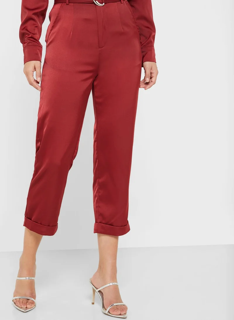 ELLA Sparkle Shirt Belted Pants Set