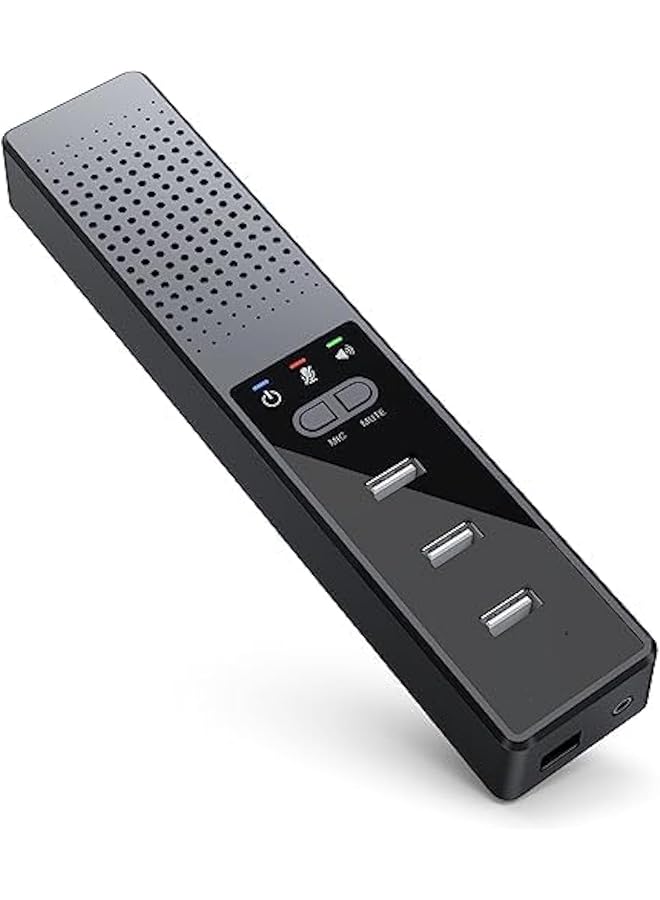 Excefore 3 In 1 Computer Speaker With Microphone Usb Powered Pc Speakers For Smart Home Office And Online Study Portable External Desk Speakers With Hubs Plug And Play  - Image 1