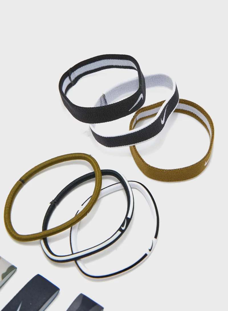 Nike 9 Pack Swoosh Mixed Ponytail Holder